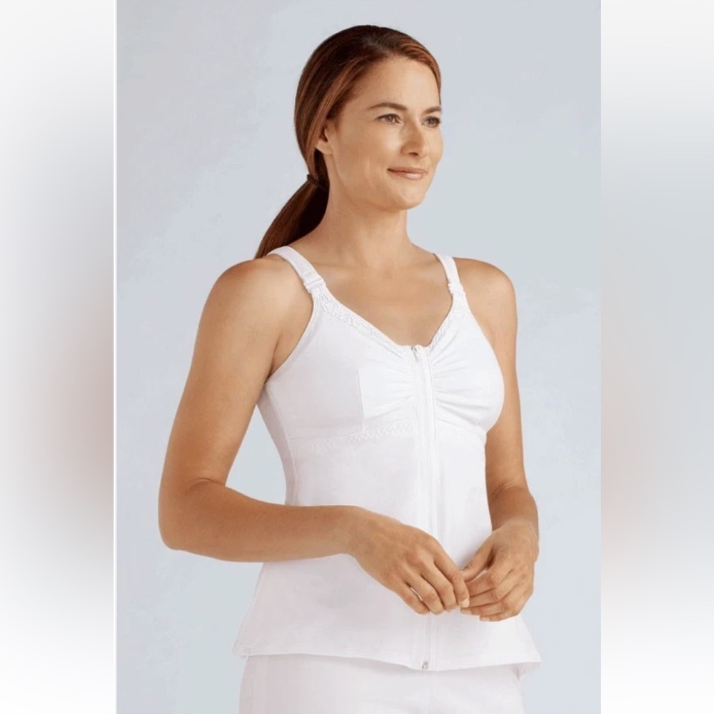 NWT Amoena Post- Surgery Camisole with Removable Drain Pouches